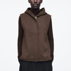 DOUBLE-FACED HYBRID HOODED VEST