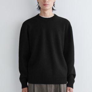 BOILED-WOOL CREW-NECK SWEATER