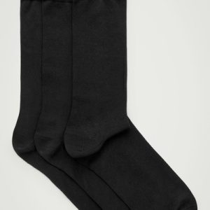 3-PACK MERCERIZED COTTON SOCKS