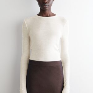CREW-NECK MERINO WOOL TOP