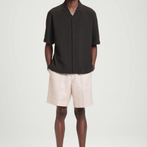 ELASTICATED LINEN SHORTS