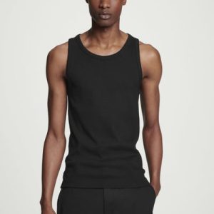 SLIM RIBBED COTTON TANK TOP