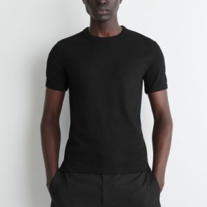SLIM RIBBED COTTON T-SHIRT