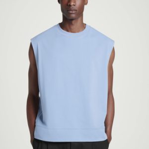 RELAXED COTTON-CREPE TANK TOP