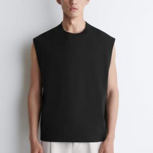 RELAXED COTTON-CREPE TANK TOP