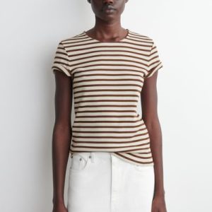 SHRUNKEN SLIM RIBBED T-SHIRT