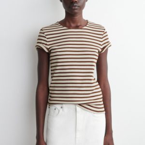 SHRUNKEN SLIM RIBBED T-SHIRT