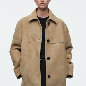 COLLARED SUEDE JACKET