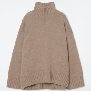 CHUNKY PURE CASHMERE TURTLENECK SWEATER