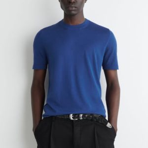 SLIM KNITTED SILK T-SHIRT