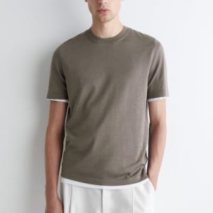 SLIM KNITTED SILK T-SHIRT