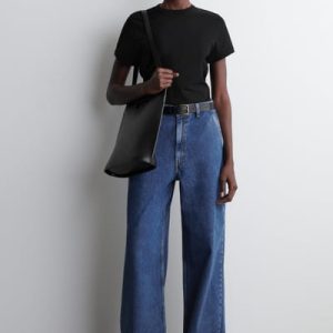 WIDE-LEG DENIM PANTS