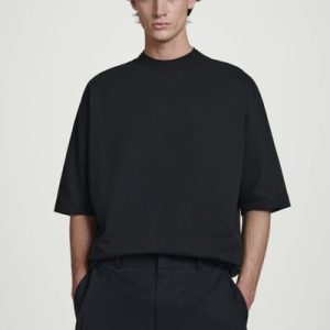 OVERSIZED HEAVYWEIGHT MOCK-NECK T-SHIRT