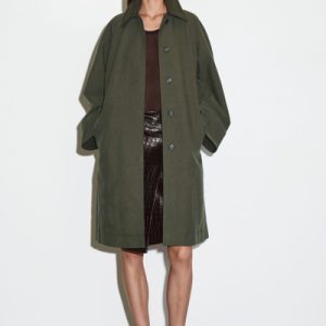 WOOL-TRIMMED CAR COAT