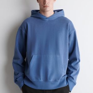 WASHED COTTON-JERSEY HOODIE