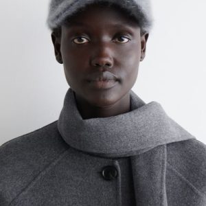BRUSHED-CASHMERE BASEBALL CAP
