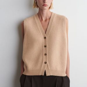 KNITTED CASHMERE-BLEND TANK