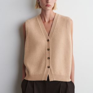 KNITTED CASHMERE-BLEND TANK