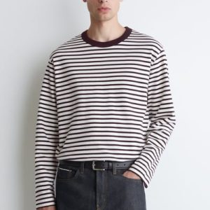 RELAXED JERSEY INTERLOCK LONG-SLEEVED T-SHIRT