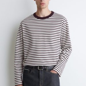 RELAXED JERSEY INTERLOCK LONG-SLEEVED T-SHIRT