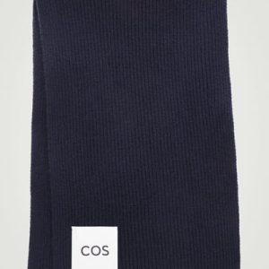RIBBED WOOL AND CASHMERE SCARF