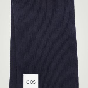 RIBBED WOOL AND CASHMERE SCARF