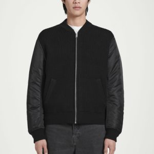MERINO WOOL AND NYLON BOMBER JACKET