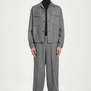 TAILORED WOOL-FLANNEL STRAIGHT-LEG TRACK PANTS