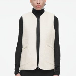 OVERSIZED FAUX SHEARLING VEST