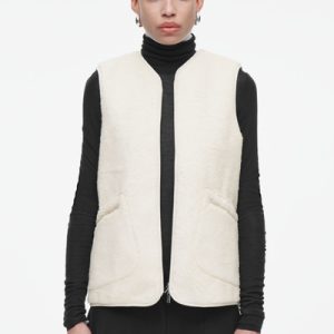 OVERSIZED FAUX SHEARLING VEST