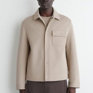 JERSEY-TWILL SHIRT JACKET