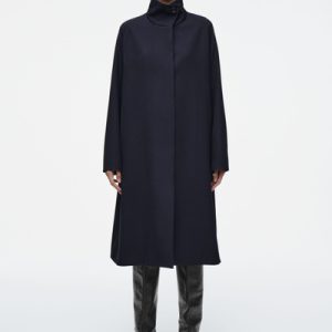 TRAPEZE WOOL-BLEND COAT