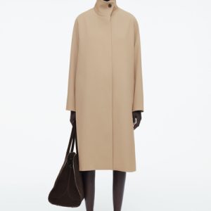 TRAPEZE WOOL-BLEND COAT