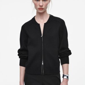 POINTELLE-KNIT WOOL JACKET