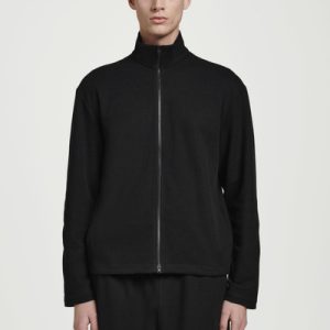 RIBBED JERSEY TRACK JACKET