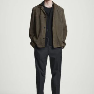 COTTON STRAIGHT-LEG PANTS