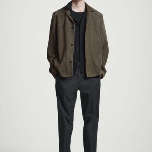 COTTON STRAIGHT-LEG PANTS