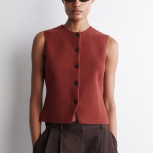 KNITTED COTTON VEST