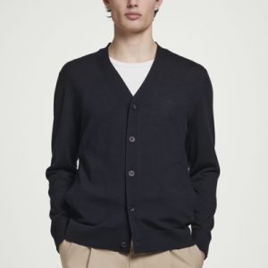 MERINO WOOL V-NECK CARDIGAN