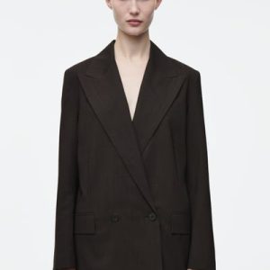 FLUID DOUBLE-BREASTED WOOL BLAZER