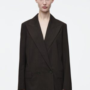 FLUID DOUBLE-BREASTED WOOL BLAZER
