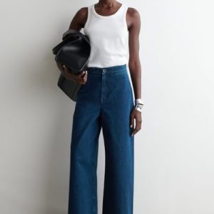 WIDE-LEG DENIM PANTS