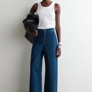 WIDE-LEG DENIM PANTS