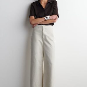 WIDE-LEG DENIM PANTS