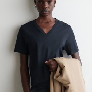 V-NECK COTTON T-SHIRT