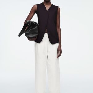 COTTON TAPERED DRAWSTRING PANTS