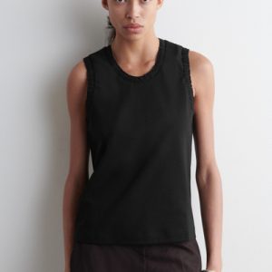 GATHERED COTTON TANK TOP
