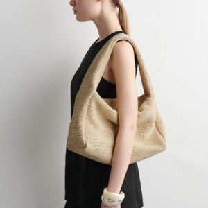 SLOUCHY TOTE BAG - RAFFIA