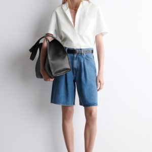 WIDE-LEG DENIM SHORTS