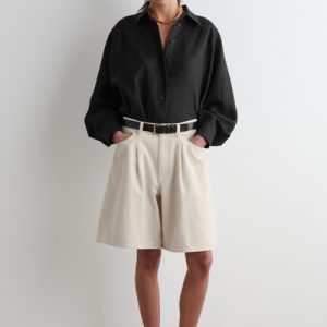 WIDE-LEG DENIM SHORTS